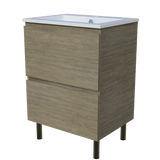 Nevada Plus Vanity 600mm Centre Bowl Alpha Top On Legs (NEVP-V-600-C-APH-L)