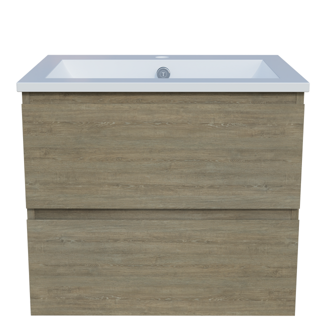 Nevada Plus Vanity 600mm Centre Bowl Alpha Top Wall hung (NEVP-V-600-C-APH-W)