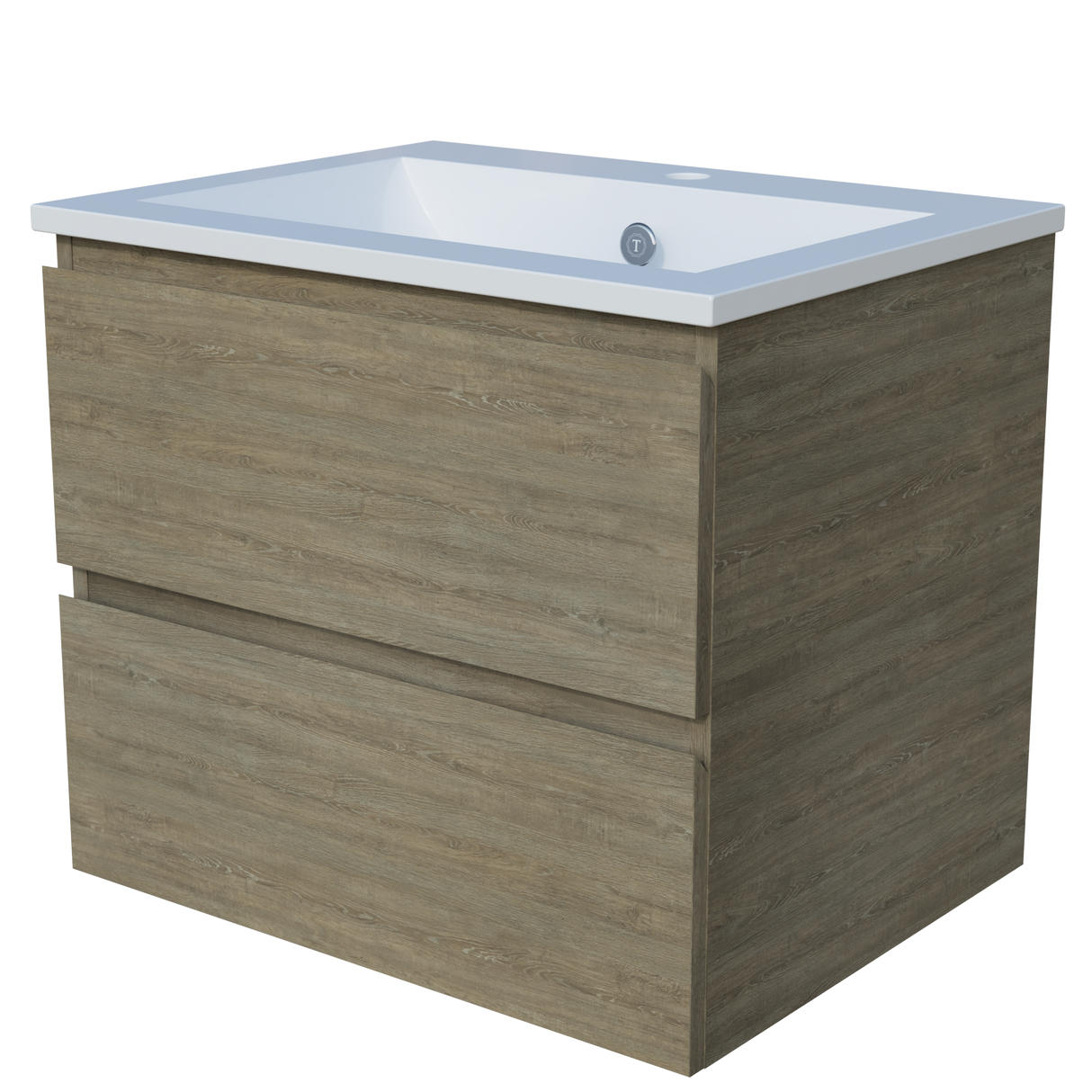 Nevada Plus Vanity 600mm Centre Bowl Alpha Top Wall hung (NEVP-V-600-C-APH-W)