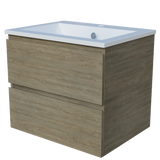 Nevada Plus Vanity 600mm Centre Bowl Alpha Top Wall hung (NEVP-V-600-C-APH-W)