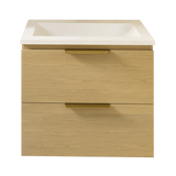 Nevada Plus Vanity 600mm Centre Bowl Regal Top Wall hung (NEVP-V-600-C-REG-W)