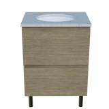 Nevada Plus Vanity 600mm Centre White Gloss Under Counter Basin SilkSurface Top On Legs (NEVP-V-600-C-SSU-L)