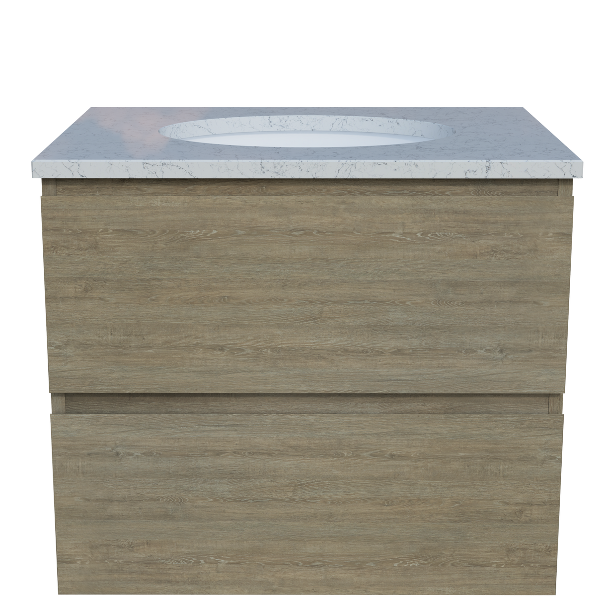 Nevada Plus Vanity 600mm Centre White Gloss Under Counter Basin SilkSurface Top Wall hung (NEVP-V-600-C-SSU-W)