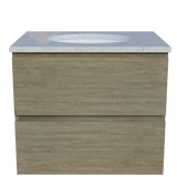 Nevada Plus Vanity 600mm Centre White Gloss Under Counter Basin SilkSurface Top Wall hung (NEVP-V-600-C-SSU-W)