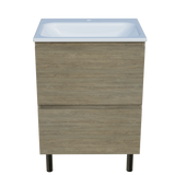 Nevada Plus Vanity 600mm Centre Bowl Stadium Top On Legs (NEVP-V-600-C-STD-L)