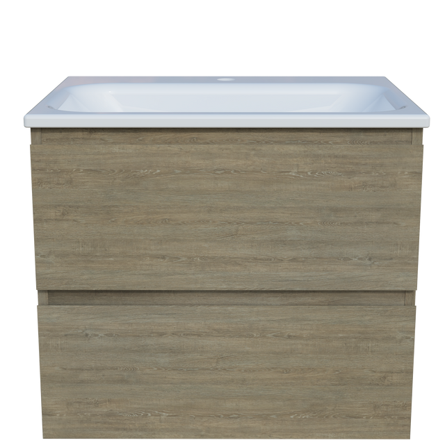 Nevada Plus Vanity 600mm Centre Bowl Stadium Top Wall hung (NEVP-V-600-C-STD-W)