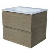 Nevada Plus Vanity 600mm Centre Bowl Stadium Top Wall hung (NEVP-V-600-C-STD-W)
