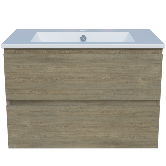 Nevada Plus Vanity 750mm Centre Bowl Alpha Top Wall hung (NEVP-V-750-C-APH-W)