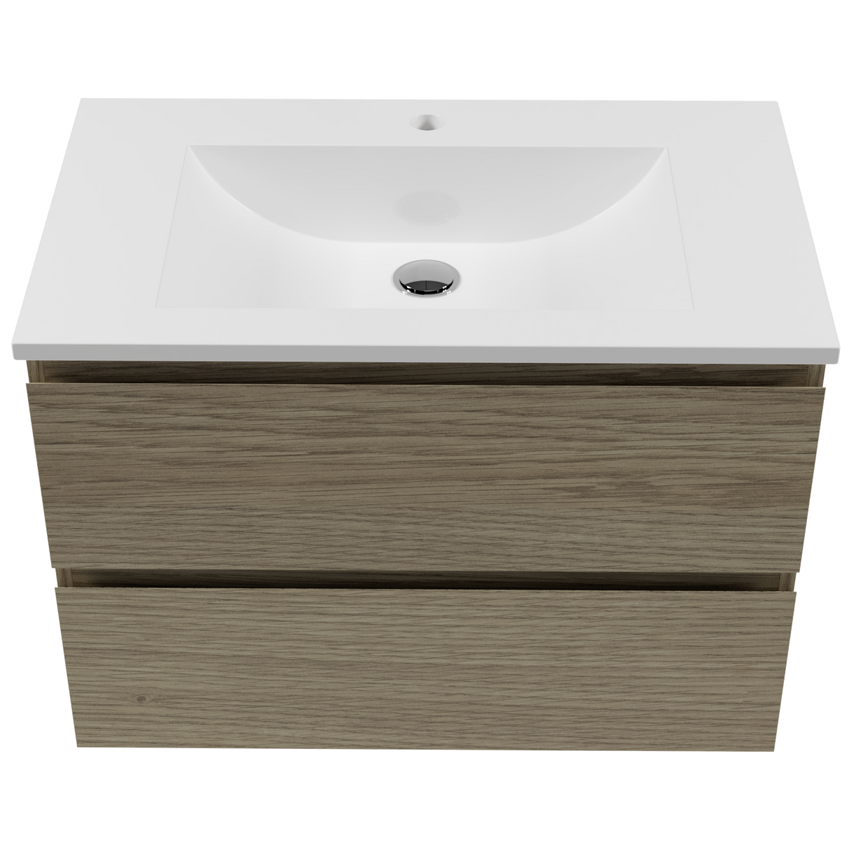 Nevada Plus Vanity 750mm Centre Bowl Regal Top Wall hung (NEVP-V-750-C-REG-W)