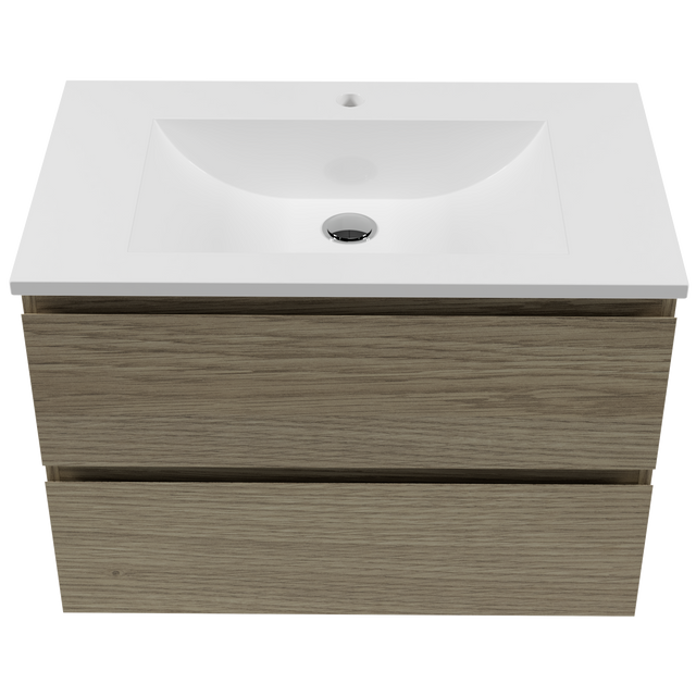 Nevada Plus Vanity 750mm Centre Bowl Regal Top Wall hung (NEVP-V-750-C-REG-W)
