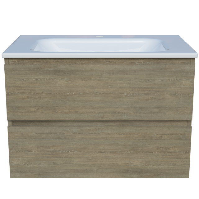 Nevada Plus Vanity 750mm Centre Bowl Stadium Top Wall hung (NEVP-V-750-C-STD-W)