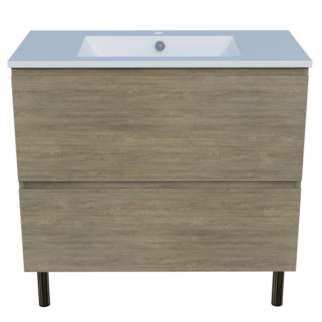 Nevada Plus Vanity 900mm Centre Bowl Alpha Top On Legs (NEVP-V-900-C-APH-L)