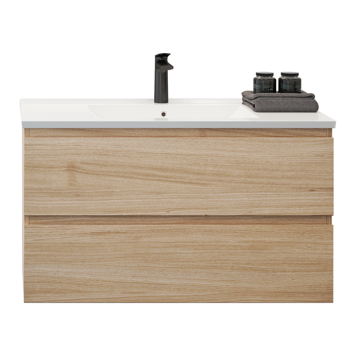 Nevada Plus Vanity 900mm Centre Bowl Alpha Top Wall hung (NEVP-V-900-C-APH-W)