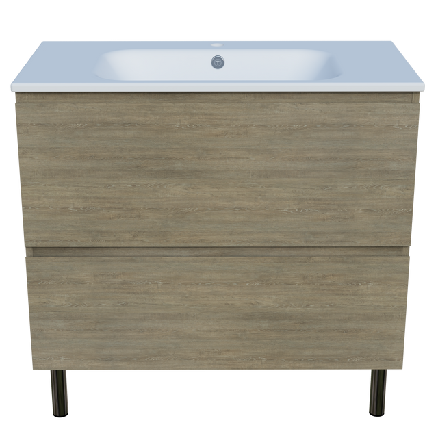 Nevada Plus Vanity 900mm Centre Bowl Haven Top On Legs (NEVP-V-900-C-HVN-L)