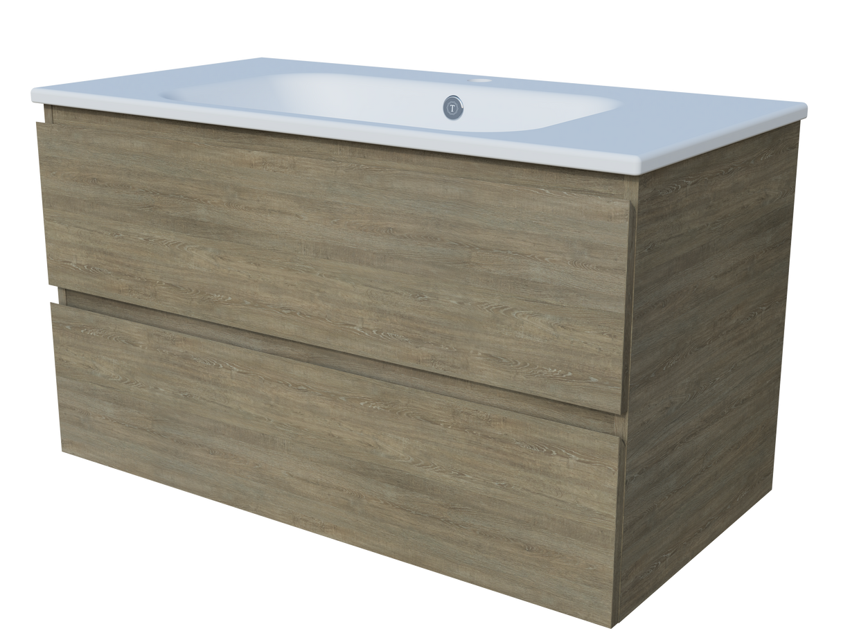 Nevada Plus Vanity 900mm Centre Bowl Haven Top Wall hung (NEVP-V-900-C-HVN-W)
