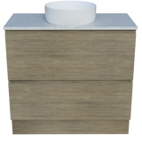 Nevada Plus Vanity 900mm Centre White Gloss Above Counter Basin SilkSurface Top Floor standing (NEVP-V-900-C-SSA-F)