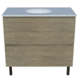 Nevada Plus Vanity 900mm Centre White Gloss Under Counter Basin SilkSurface Top On Legs (NEVP-V-900-C-SSU-L)