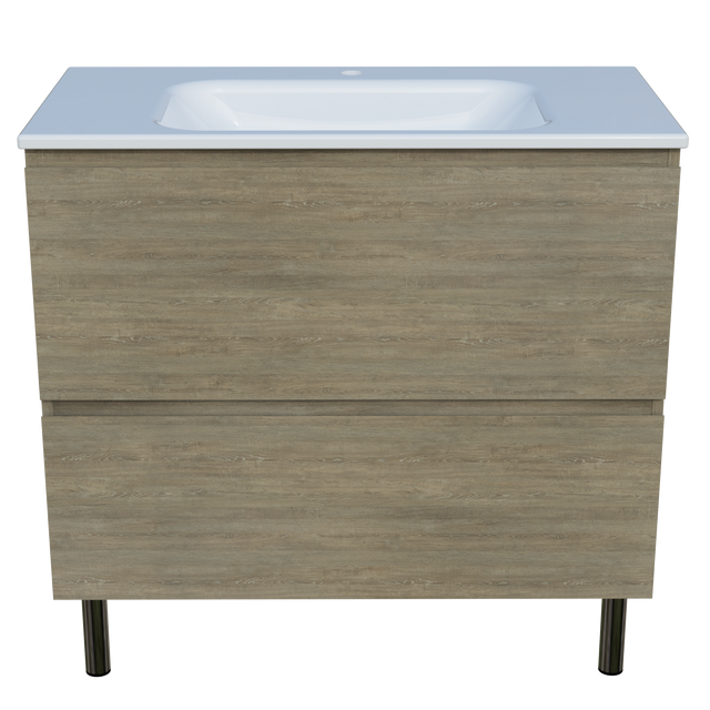Nevada Plus Vanity 900mm Centre Bowl Stadium Top On Legs (NEVP-V-900-C-STD-L)