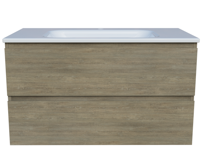 Nevada Plus Vanity 900mm Centre Bowl Stadium Top Wall hung (NEVP-V-900-C-STD-W)