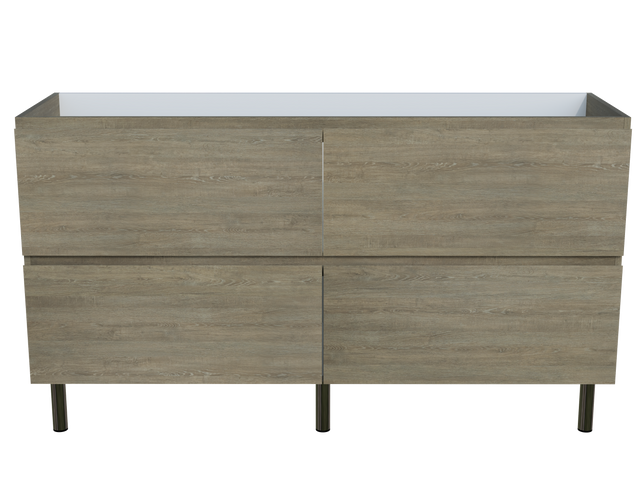 Nevada Plus Cabinet Only 1500mm Double Bowl On Legs