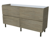 Nevada Plus Cabinet Only 1500mm Double Bowl On Legs