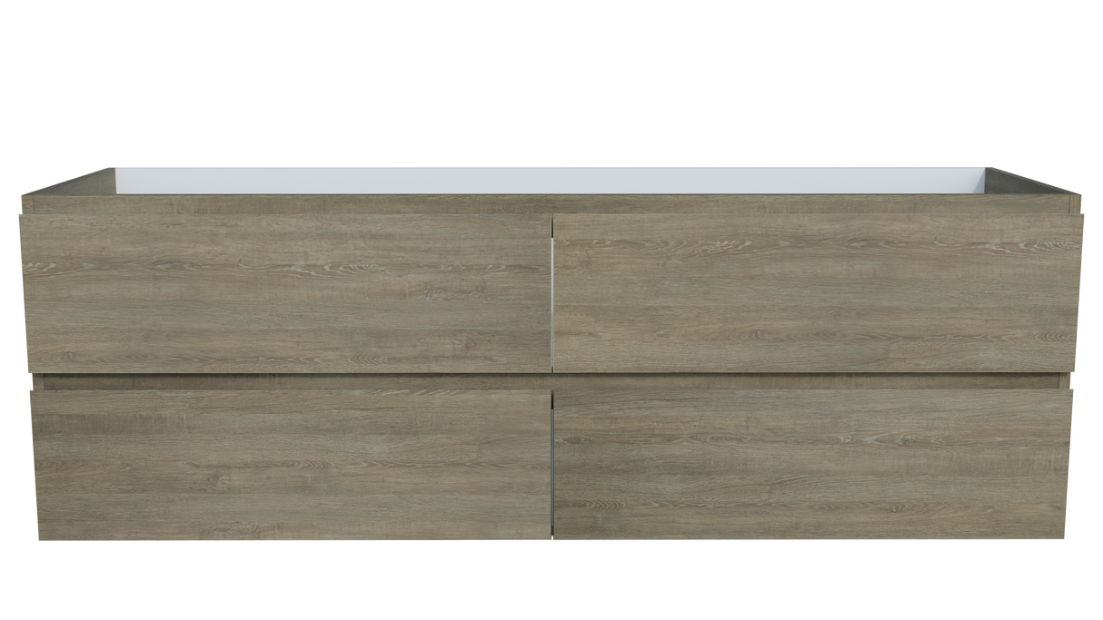 Nevada Plus Cabinet Only 1500mm Double Bowl Wall hung