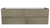 Nevada Plus Cabinet Only 1500mm Double Bowl Wall hung