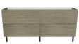 Nevada Plus Cabinet Only 1800mm Left Bowl On Legs