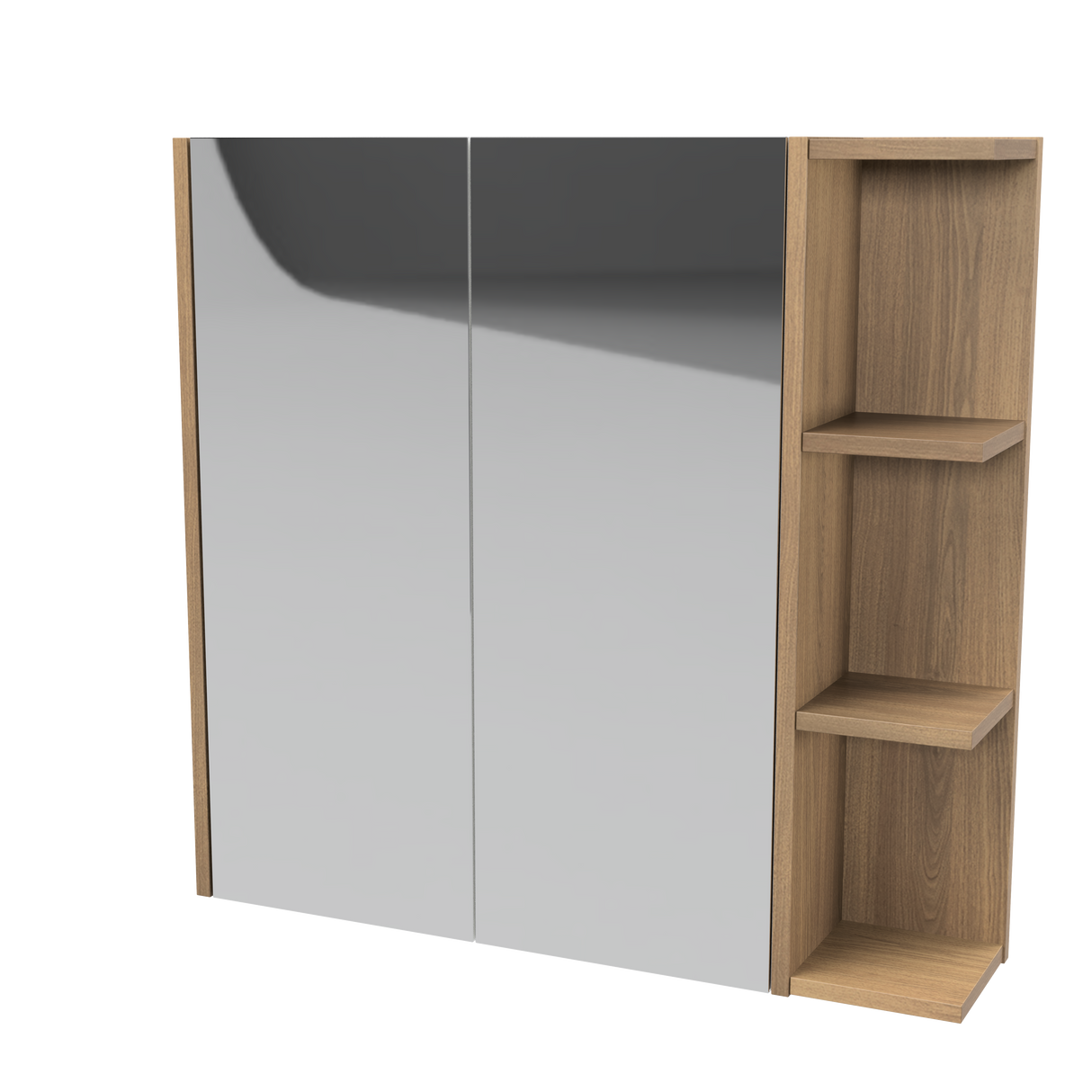 New York Mirror Cabinet 750mm Left Double Door Platinum Collection (NEW-SC-750-L-P)