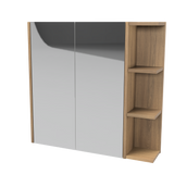 New York Mirror Cabinet 750mm Left Double Door Platinum Collection (NEW-SC-750-L-P)