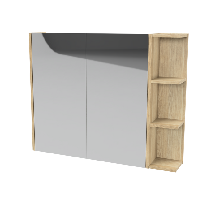 New York Mirror Cabinet 900mm Left Double Door Platinum Collection (NEW-SC-900-L-P)