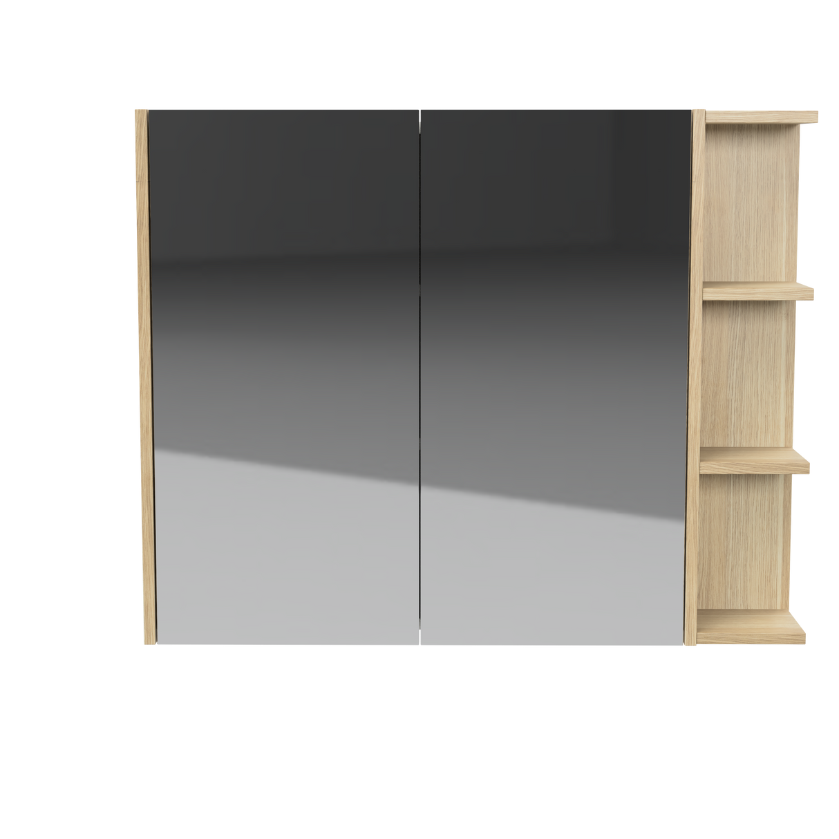 New York Mirror Cabinet 900mm Left Double Door Platinum Collection (NEW-SC-900-L-P)