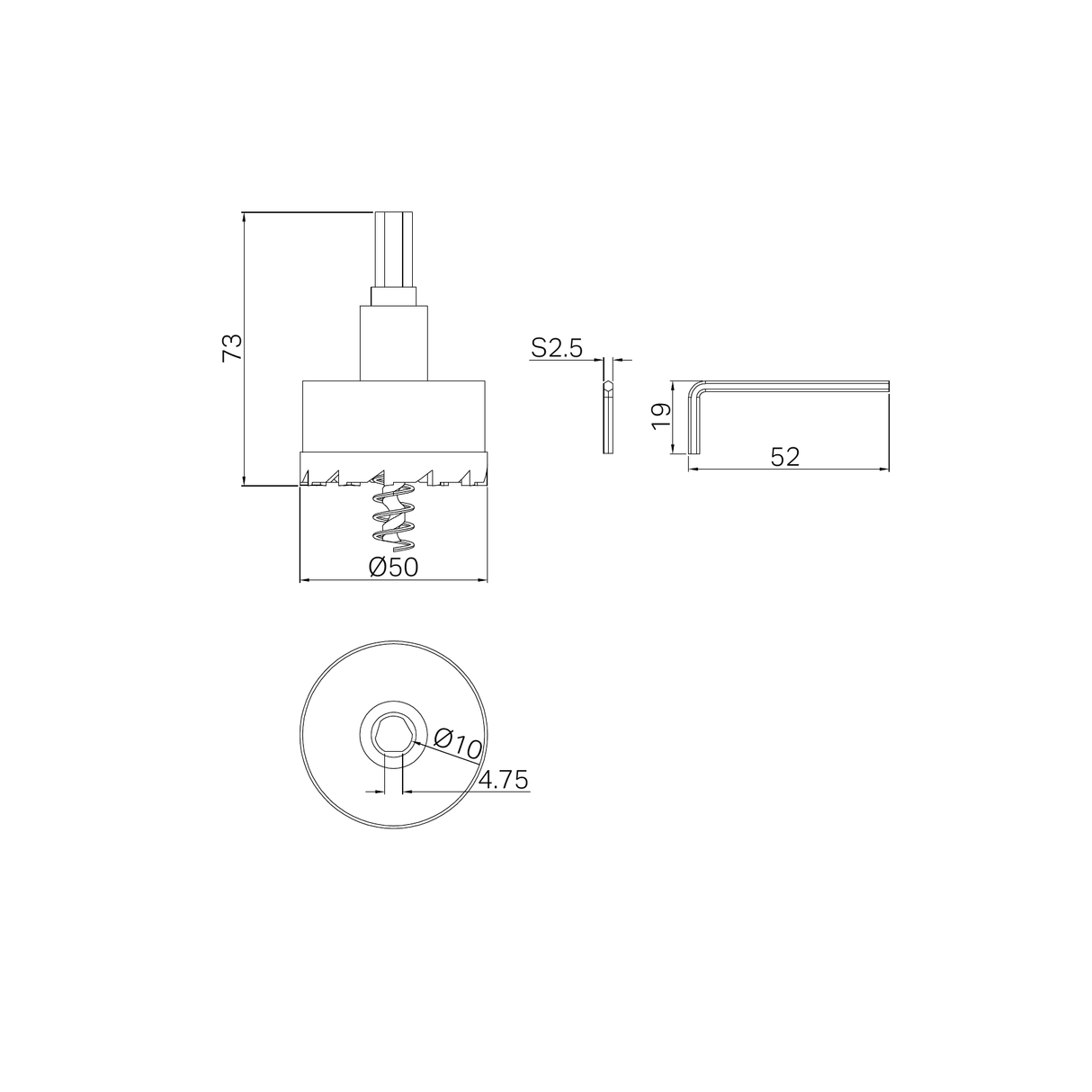 50mm Hole Saw 304 Stainless Steel