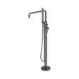 An image of Nero Tapware Zen SS316L Freestanding Bath Mixer With Outdoor Shower Hose Graphite