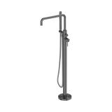 An image of Nero Tapware Zen SS316L Freestanding Bath Mixer With Outdoor Shower Hose Graphite