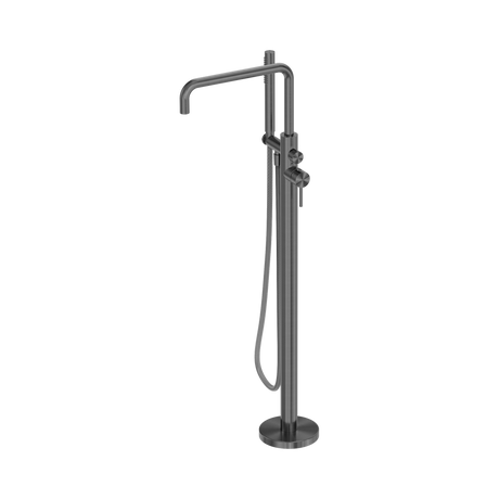 An image of Nero Tapware Zen SS316L Freestanding Bath Mixer With Outdoor Shower Hose Graphite