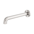 An image of Nero Tapware Zen SS316L Round Basin/Bath Spout Only 230mm Brushed Nickel
