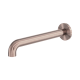An image of Nero Tapware Zen SS316L Round Basin/Bath Spout Only 230mm Brushed Bronze
