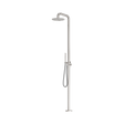 An image of Nero Tapware Zen SS316L Outdoor Freestanding Shower Column Brushed Nickel