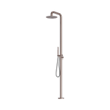 An image of Nero Tapware Zen SS316L Outdoor Freestanding Shower Column Brushed Bronze