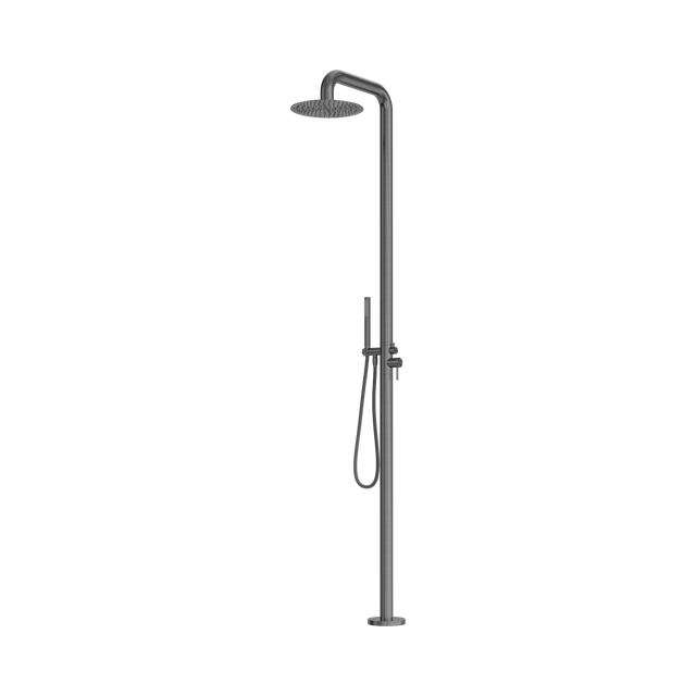 An image of Nero Tapware Zen SS316L Outdoor Freestanding Shower Column Graphite