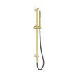 An image of Nero Tapware Zen SS316L Shower Rail With Outdoor Shower Hose Brushed Gold