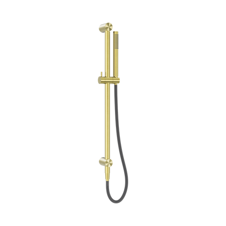 An image of Nero Tapware Zen SS316L Shower Rail With Outdoor Shower Hose Brushed Gold