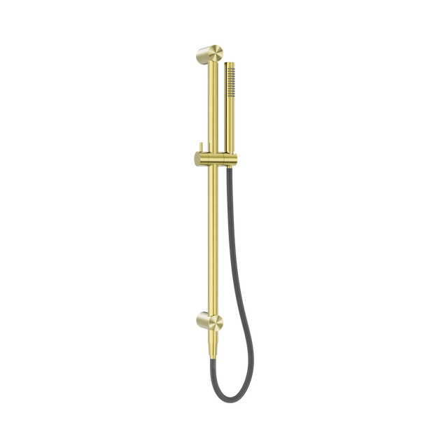 An image of Nero Tapware Zen SS316L Shower Rail With Outdoor Shower Hose Brushed Gold