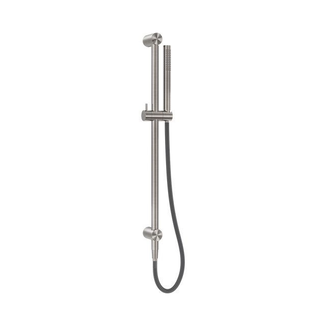 An image of Nero Tapware Zen SS316L Shower Rail With Outdoor Shower Hose Brushed Nickel