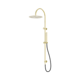 An image of Nero Tapware Zen SS316L Twin Shower With Outdoor Shower Hose Brushed Gold