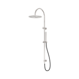 An image of Nero Tapware Zen SS316L Twin Shower With Outdoor Shower Hose Brushed Nickel