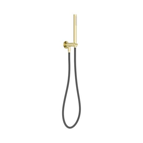 An image of Nero Tapware Zen SS316L Shower On Bracket With Outdoor Shower Hose Brushed Gold