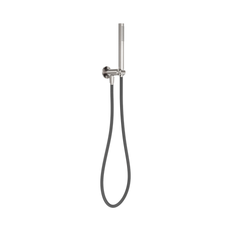 An image of Nero Tapware Zen SS316L Shower On Bracket With Outdoor Shower Hose Brushed Nickel