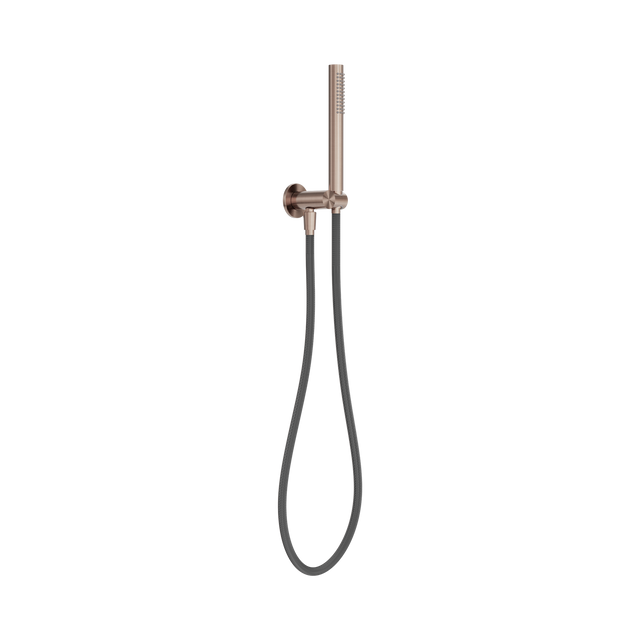 An image of Nero Tapware Zen SS316L Shower On Bracket With Outdoor Shower Hose Brushed Bronze